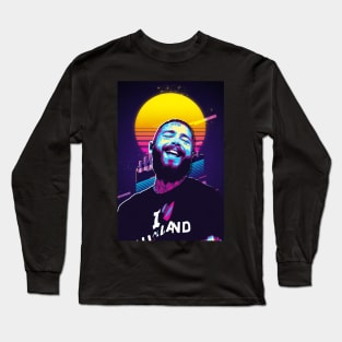 retro 80s post malone Long Sleeve T-Shirt